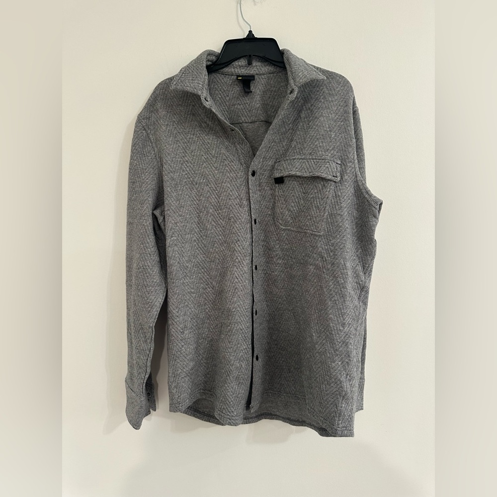 NWT Zella Commuter Herringbone Shirt jacket Sz L #FF